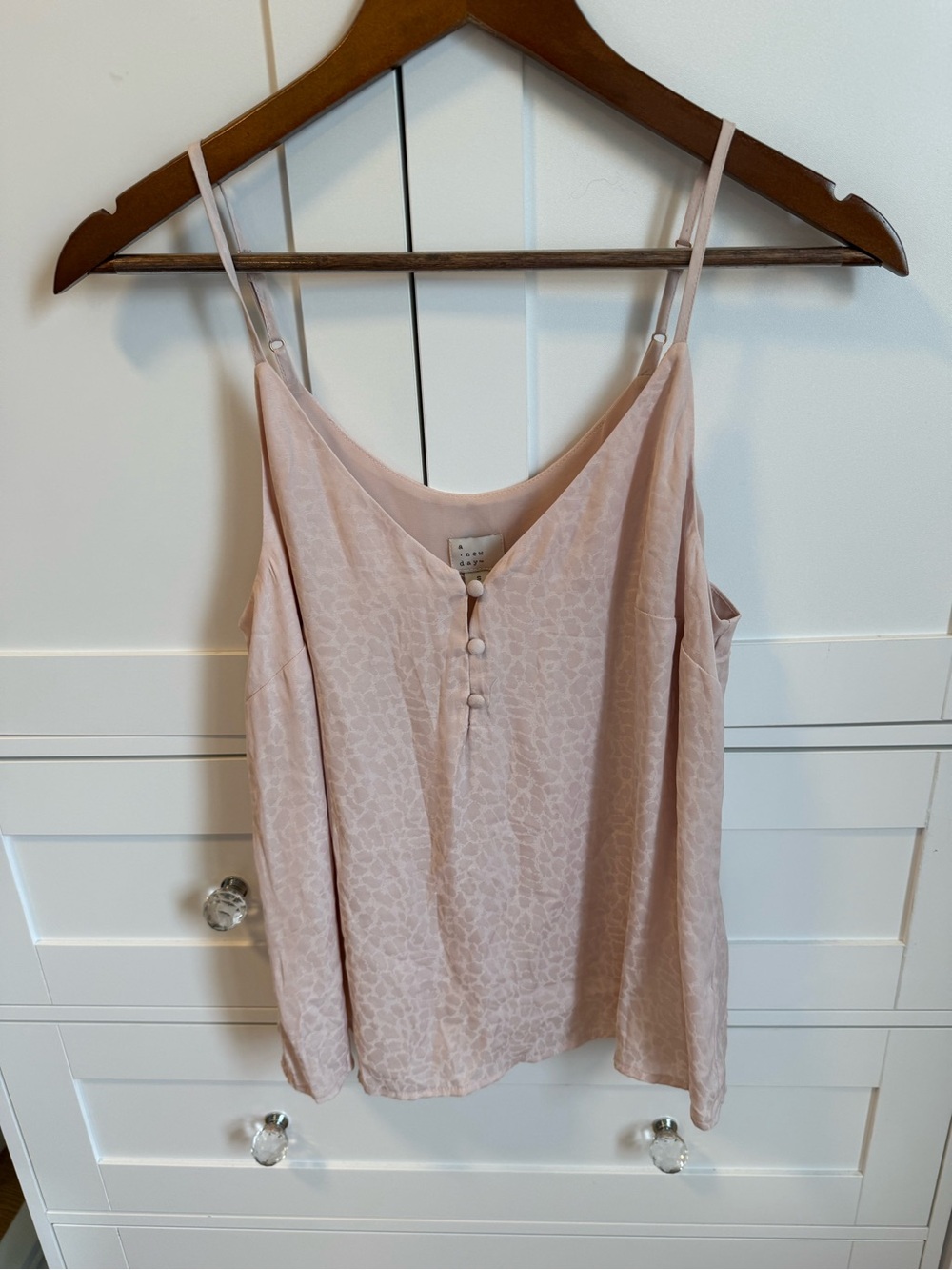 a new day Blush Pink Button-Front Camisole